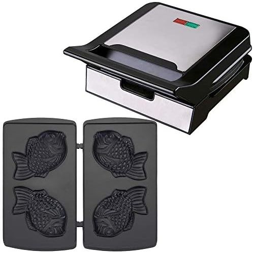  [아마존베스트]Syntrox Germany Taiyaki MM-1400W Fish Maker with Removable Baking Plates