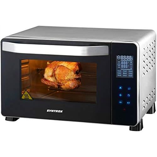  [아마존베스트]-Service-Informationen Syntrox Germany 45 Litre Digital Stainless Steel Mini Stand Oven with Convection and Rotisserie Mini Oven Mini Oven Pizza Oven BO-2000W-RO-45L Touch Monterrey