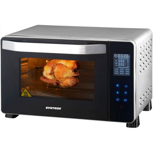  [아마존베스트]-Service-Informationen Syntrox Germany 45 Litre Digital Stainless Steel Mini Stand Oven with Convection and Rotisserie Mini Oven Mini Oven Pizza Oven BO-2000W-RO-45L Touch Monterrey