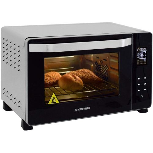  [아마존베스트]-Service-Informationen Syntrox Germany 45 Litre Digital Stainless Steel Mini Stand Oven with Convection and Rotisserie Mini Oven Mini Oven Pizza Oven BO-2000W-RO-45L Touch Monterrey