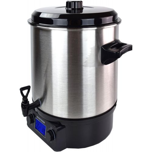  [아마존베스트]-Service-Informationen Syntrox Germany GK-2000W-SS 27 Litre De Luxe Fully Automatic Electric Stainless Steel Preserving Machine with Tap