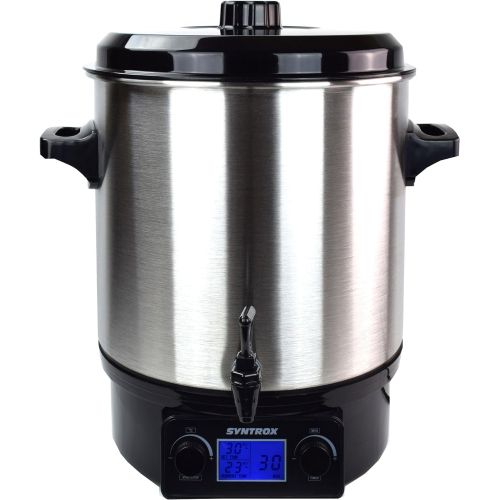  [아마존베스트]-Service-Informationen Syntrox Germany GK-2000W-SS 27 Litre De Luxe Fully Automatic Electric Stainless Steel Preserving Machine with Tap