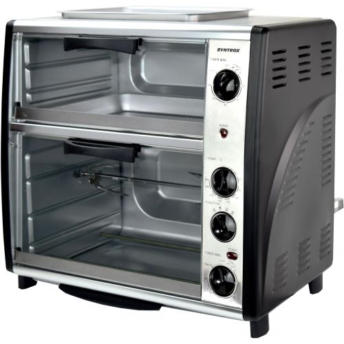  [아마존베스트]-Service-Informationen Syntrox Germany Back Chef 42 Litre Multi - Double Oven 1200 Watts BBQ Oven