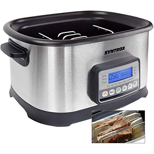  [아마존베스트]Syntrox Germany 16 in 1 Sous Vide Stove Multi-Purpose Cooker Low Temperature Vacuum Cooker Slow Cooker