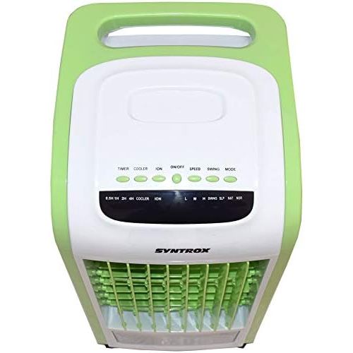  [아마존베스트]Syntrox Germany Green 4in 1Air Cooler with Remote Control 800m³/h Fan Humidifier and Air Freshener