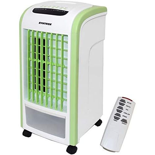  [아마존베스트]Syntrox Germany Green 4in 1Air Cooler with Remote Control 800m³/h Fan Humidifier and Air Freshener