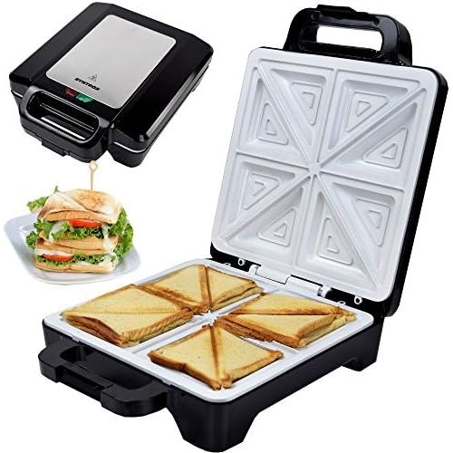  Syntrox Germany 1600 watt XLC sandwich maker with ceramic coating for making 4 sandwiches at the same time