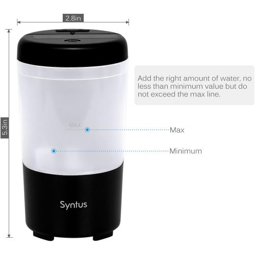  [아마존 핫딜]  [아마존핫딜]Syntus USB Car Essential Oil Diffuser Mini Portable Aromatherapy Aroma Fragrance Humidifier Air...