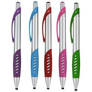 [아마존베스트]SyPen 2 in 1 Capacitive Stylus & Ballpoint Pen Comfort Grip for Any Touchscreen Device, iPad, iPhone 6,6 Plus, iPod, Android, Galaxy, Dell, Note, Samsung (Silver-5 Pack)