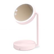 Lighted Makeup Mirror | Vanity Mirror LED Lighted | Cosmetic Mirror LED Lighted | Desk makeup lamp by Syrinx (Pink)