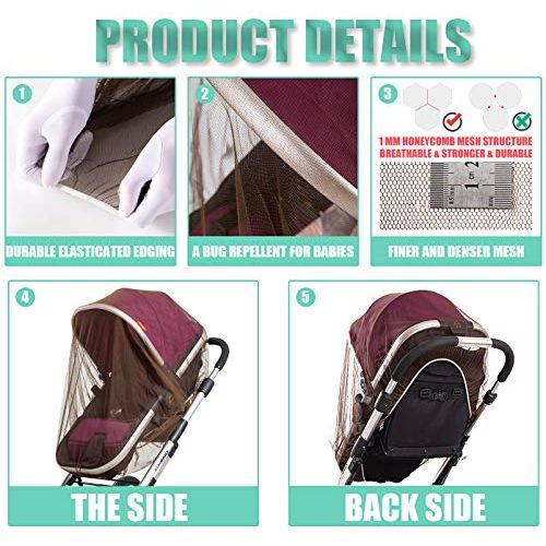  [아마존베스트]Small homeware 2 Pack Baby Mosquito Net for Strollers Carriers Car Seats Cradles, Portable Durable & Long Lasting...