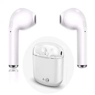 Szjsl Bluetooth Headset, Wireless Sports Mini in-Ear Noise Reduction and Sweat Comfort with Microphone Charging bin Headphones, Compatible with All Bluetooth Devices Smartphone iOS and S