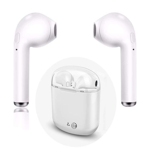  Szjsl Bluetooth Headset, Wireless Sports Mini in-Ear Noise Reduction and Sweat Comfort with Microphone Charging bin Headphones, Compatible with All Bluetooth Devices Smartphone iOS and S