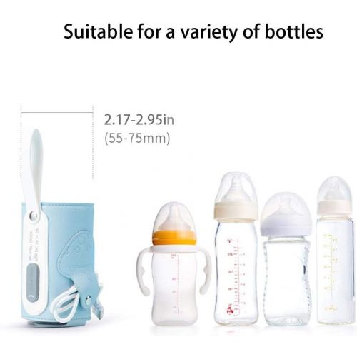  szseven Babyflaschenwarmer USB wiederaufladbare Universal Heizungsabdeckung Lade Kinder Isolierung Kinder Milchflasche Flasche Pu-Leder deckt lebensmittelflasche heizung