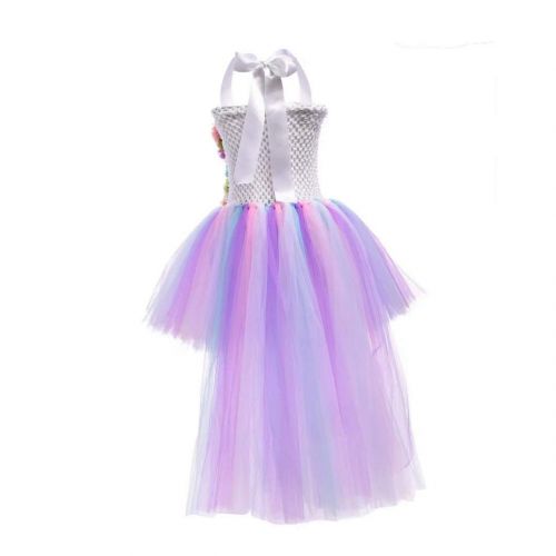  Szytypyl Baby Girl Unicorn Costume Pageant 3D Flower Princess Party Tutu Dress with Wings