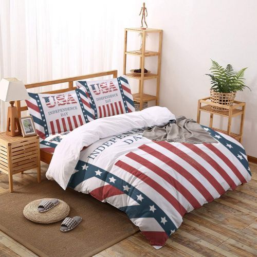  T&H Home Duvet Cover Set Full Size Funny Animal - Little Naughty Wet Dog Bite The Squirt Gun 4 Piece Bedding Set with Flat Sheet/Pillowcase - Breathable Twill Plush with Modern Art