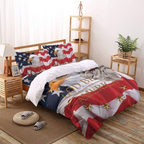  T&H Home Duvet Cover Set Full Size Funny Animal - Little Naughty Wet Dog Bite The Squirt Gun 4 Piece Bedding Set with Flat Sheet/Pillowcase - Breathable Twill Plush with Modern Art