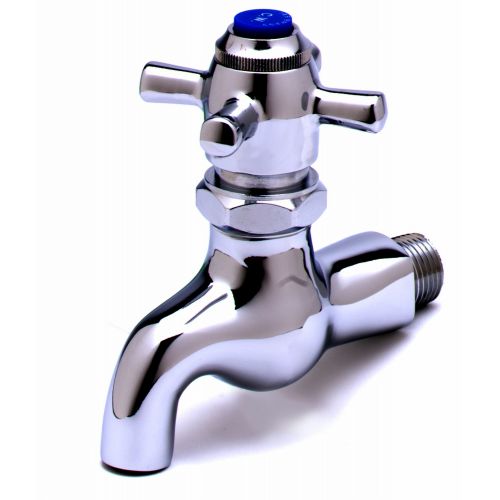  T&S Brass B-0708 Sill Faucet, Self-Closing, 1/2-Inch Npt Male Inlet, 3-7/8-Inch Wall To Center Of Spout
