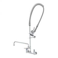 T&S Brass B-0133-ADF12-B Easy Install Wall Mount Pre-Rinse Faucet for Commercial Kitchens. Includes Wall Bracket and 12 Add-On Faucet. Sprayer Meets New DOE Requirements with a 1.1