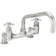 T&S Brass B-0293 Deck Mount Big-Flo Mixing Faucet with 8-Inch Centers and 12-Inch Swing Nozzle Inlets