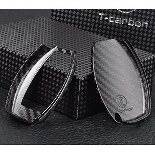  T Carbon T-Carbon Luxury Geniune Carbon Fiber Remote Key Chain 3k Highlight Polish Keyless Protection Case Cover for Mercedes-Benz S Class, SLS AMG,SLR Class