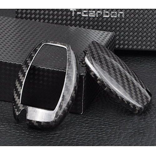  T Carbon T-Carbon Luxury Geniune Carbon Fiber Remote Key Chain 3k Highlight Polish Keyless Protection Case Cover for Mercedes-Benz S Class, SLS AMG,SLR Class