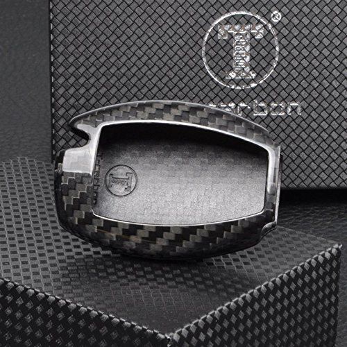  T Carbon T-Carbon Luxury Geniune Carbon Fiber Remote Key Chain 3k Highlight Polish Keyless Protection Case Cover for Mercedes-Benz S Class, SLS AMG,SLR Class