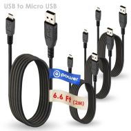 T POWER 4 x pcs 6.6 ft Compatible with for Micro USB to USB Cable Compatible with Asus EEE MeMO Pad Smart LG Google Nexus Samsung Galaxy 3 Transformer T100 Tablet PC Tab Data Sync