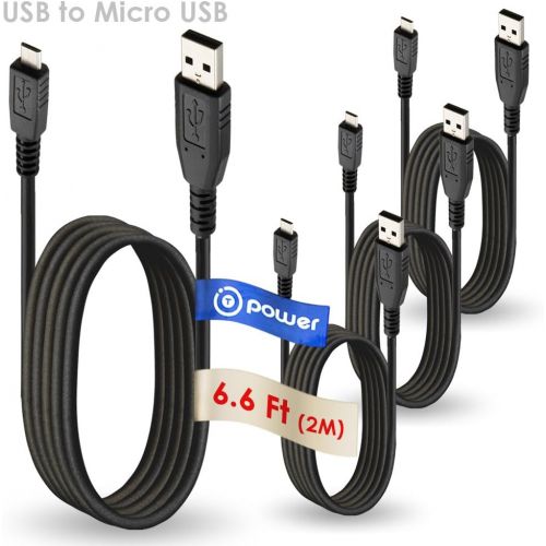  T POWER 4 x pcs 6.6 ft Compatible with for Micro USB to USB Cable Compatible with Asus EEE MeMO Pad Smart LG Google Nexus Samsung Galaxy 3 Transformer T100 Tablet PC Tab Data Sync