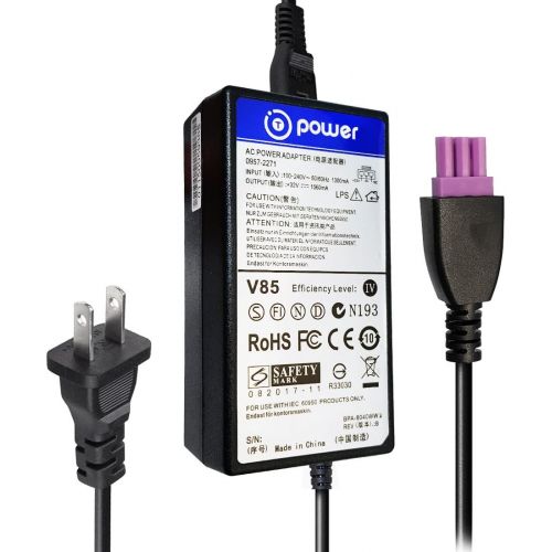  T-Power 32v Ac Dc Adapter Charger Compatible for HP Deskjet Ink Advantage All-in-One Series Color Printer Power Supply (3-Pin Purple Tip)