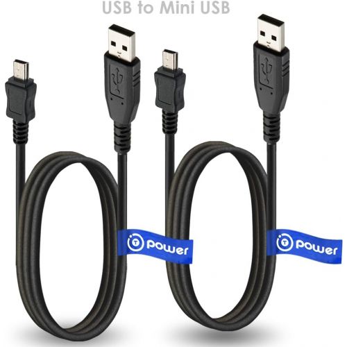  2 x pcs T-Power USB Cable Compatible with for Garmin GPS Nuvi Approach,Astro,Colorado,Dakota,dezli,Trex Vista,eTrex,GPSMAP,Montana, USB Charge Cable Power Supply Cord Plug Spare