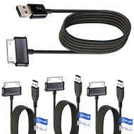 T POWER 4 x pcs 30-pin (6.6 ft Long Cable) Compatible with Samsung Galaxy Tab Note 7.0 7.7 8.9 10.1 Galaxy Tab 7, 8.9,10.1 Tablet 2 Replacement Spare Power Cord Charging Sync Data