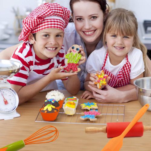  [아마존베스트]T TOSSOW Kids Real Baking Kits Pastry Cooking Kit Muffin Cupcake DIY Kids Baking Supplies 28-Piece Kids Baking Set by TOSSOW