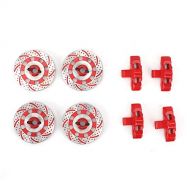 T Best RC Brake Disc, 1:7 Scale Remoted Control Aluminum Alloy Wheel Brake Disc Drift Model RC Car Decor Accessories for Unlimited Desert Racer UDR 1/7 RC Car(Red)