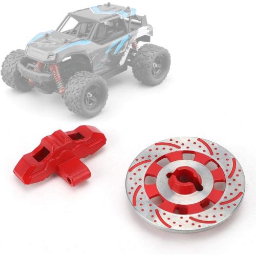  T Best RC Brake Disc, 1:7 Scale Remoted Control Aluminum Alloy Wheel Brake Disc Drift Model RC Car Decor Accessories for Unlimited Desert Racer UDR 1/7 RC Car(Red)