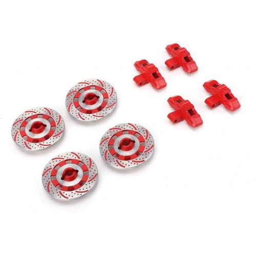  T Best RC Brake Disc, 1:7 Scale Remoted Control Aluminum Alloy Wheel Brake Disc Drift Model RC Car Decor Accessories for Unlimited Desert Racer UDR 1/7 RC Car(Red)