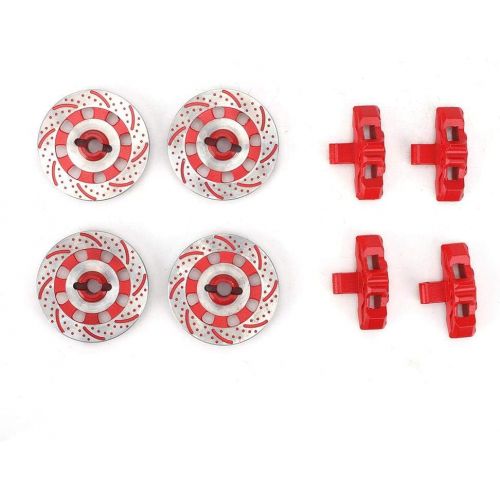  T Best RC Brake Disc, 1:7 Scale Remoted Control Aluminum Alloy Wheel Brake Disc Drift Model RC Car Decor Accessories for Unlimited Desert Racer UDR 1/7 RC Car(Red)