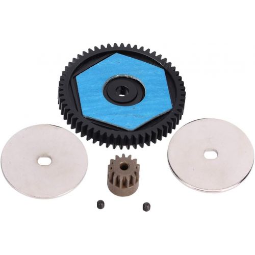  T best RC Car Spur Gear, Metal 56T Spur Gear and 12T Motor Gear RC Replacement Spare Upgrade Parts Accessories for Axial SCX10 RC Car Model