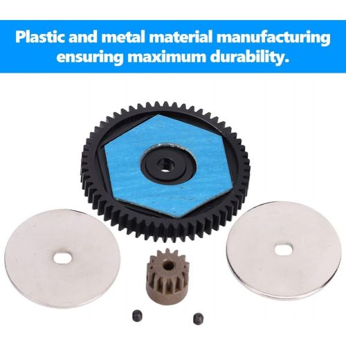  T best RC Car Spur Gear, Metal 56T Spur Gear and 12T Motor Gear RC Replacement Spare Upgrade Parts Accessories for Axial SCX10 RC Car Model