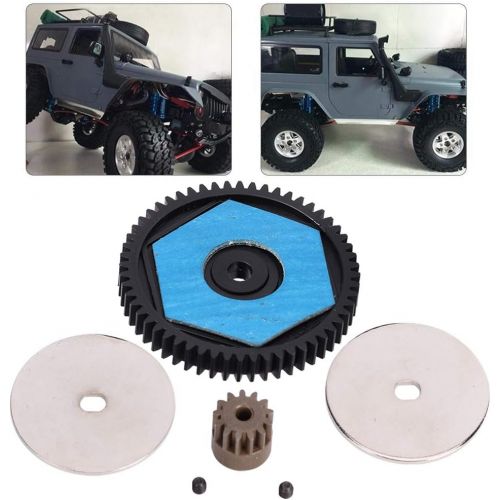  T best RC Car Spur Gear, Metal 56T Spur Gear and 12T Motor Gear RC Replacement Spare Upgrade Parts Accessories for Axial SCX10 RC Car Model