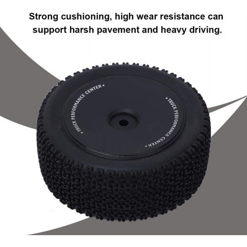  T best 2Pcs RC Tire, 1:14 Scale RC Car Rear Tires Tire Replacement Tyre Upgrade Spare Parts RC Modification Accessory for Wltoys 144001 1/14 RC Car(Black)