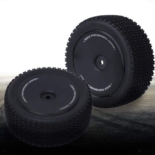  T best 2Pcs RC Tire, 1:14 Scale RC Car Rear Tires Tire Replacement Tyre Upgrade Spare Parts RC Modification Accessory for Wltoys 144001 1/14 RC Car(Black)