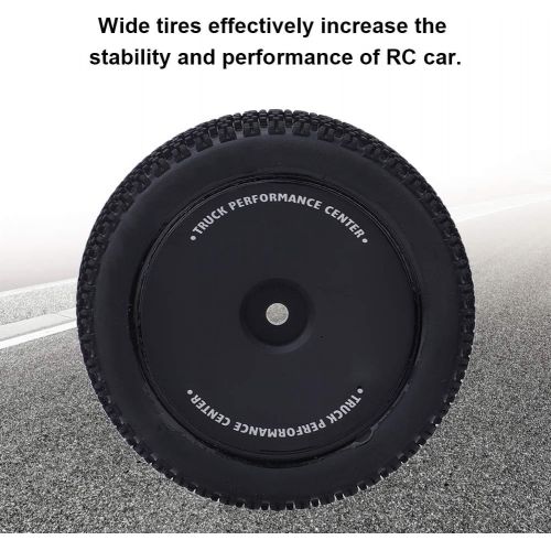  T best 2Pcs RC Tire, 1:14 Scale RC Car Rear Tires Tire Replacement Tyre Upgrade Spare Parts RC Modification Accessory for Wltoys 144001 1/14 RC Car(Black)