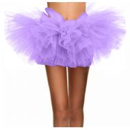 T-Crossworld Womens Classic 6 Layered Puffy Mini Tulle Tutu Bubble Ballet Skirt