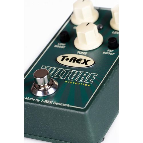  T-Rex Engineering VULTURE Distortion Guitar Effects Pedal with Gain, Level, Tone, Low Boost, and Fat Boost Controls; Giving You a Wide Range of Gain Levels and Distortion Sounds (1
