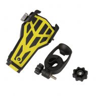 T-best 360° Free Rotation Bike & Motorcycle Phone Holder Adjustable Bicycle Handlebar Clip Stand Support(Yellow)