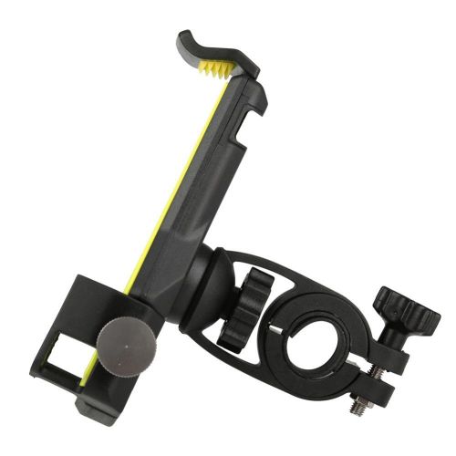  T-best 360° Free Rotation Bike & Motorcycle Phone Holder Adjustable Bicycle Handlebar Clip Stand Support(Yellow)