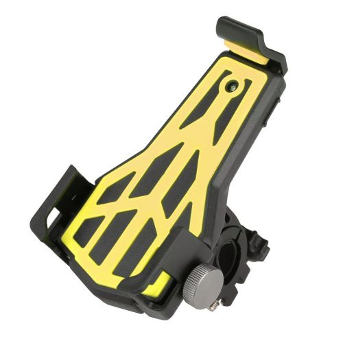  T-best 360° Free Rotation Bike & Motorcycle Phone Holder Adjustable Bicycle Handlebar Clip Stand Support(Yellow)