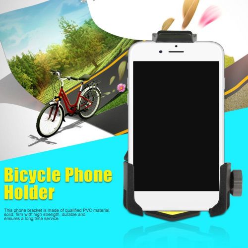  T-best 360° Free Rotation Bike & Motorcycle Phone Holder Adjustable Bicycle Handlebar Clip Stand Support(Yellow)