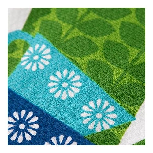 테팔 T-fal Textiles Double Sided Print Woven Cotton Kitchen Dish Towel Set, 2-pack, 16